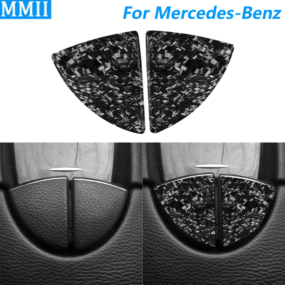 Für Mercedes-Benz E-Klasse W211 2003-2009 Geschmiedete Carbon Faser Zentrale Armlehne Box Schalter Panel Abdeckung Trim auto Zubehör Aufkleber