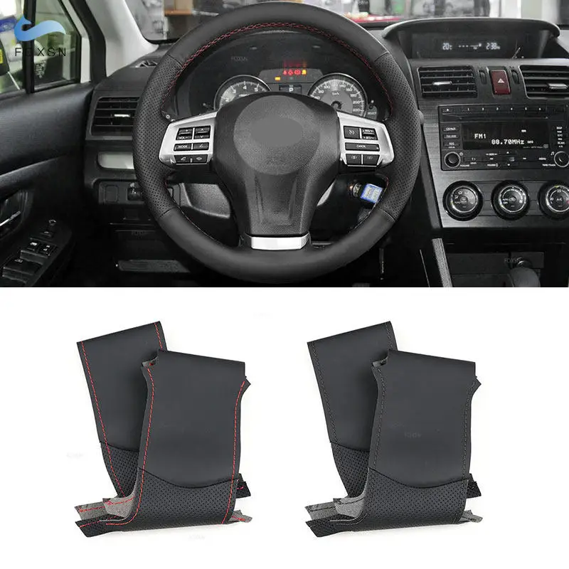 

Perforated Leather Car Steering Wheel Cover Trim For Subaru Forester 2008-2015 Legacy 2013 2014 Impreza 2008-2011 XV 2012-2015