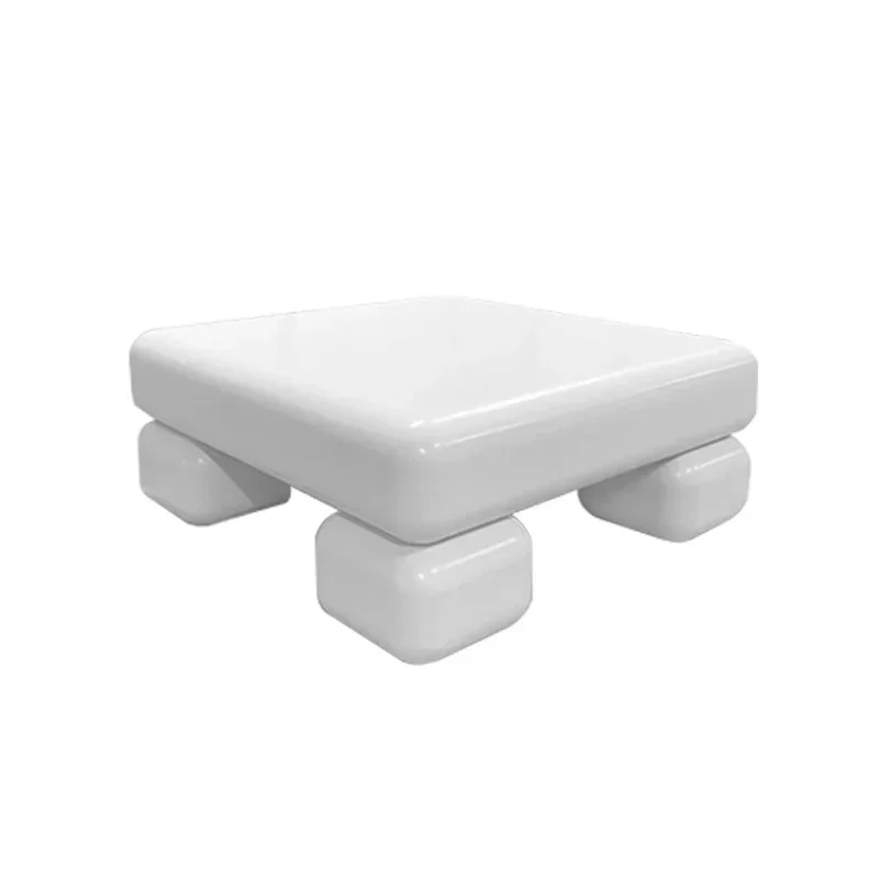 Nordic Square Coffee Table Pink Toffee Coffee Table Living Room Personalized Coffee Table Solid Wood Rounded