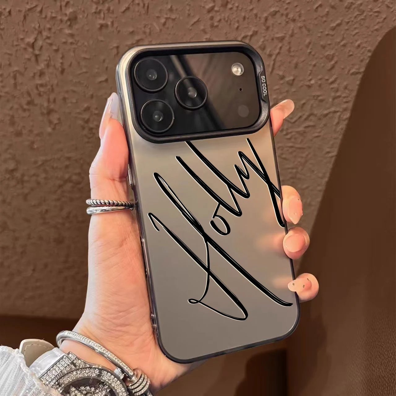 

Large Brush Calligraphy Customized Name Phone Cover for iPhone 17 16 15 14 13 12 11 Pro Max UV Printing Matte Plastic Case 16 15