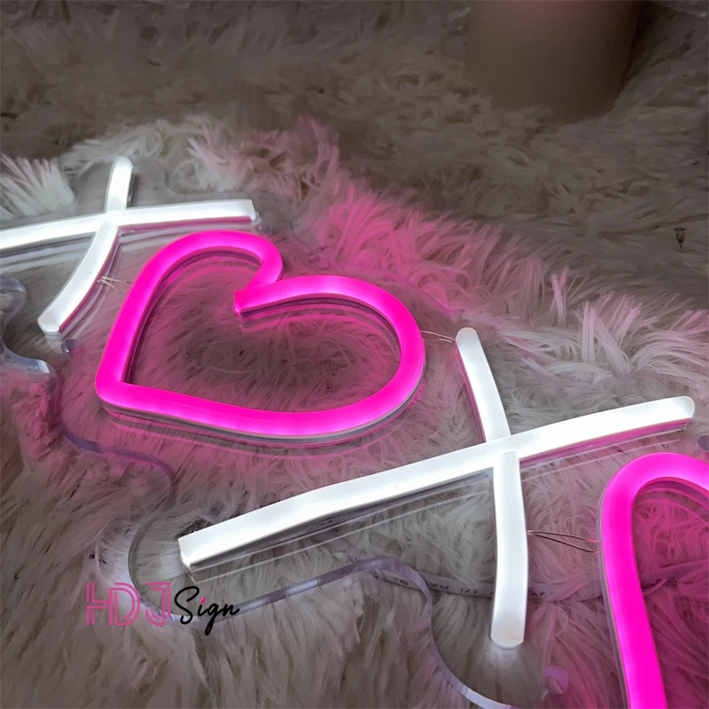 Xoxo Neon Sign Light For Wedding Decoration LED Neon Strip Lights Garden Home Bedroom Wall Decor Neon Party Sign Gift