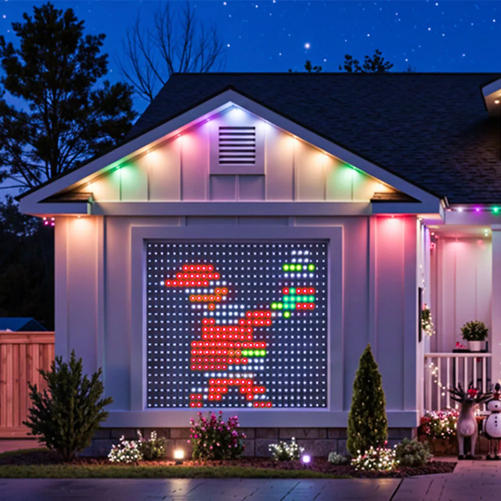 1/2/4PCS Smart LED Curtain Lights LED Fairy Lights App Control Music Sync DIY Pattern Waterproof for Indoor Outdoor Party Decor