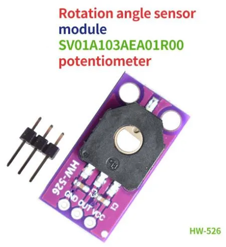 Rotary Angle Sensor SMD Dust-Proof Sensor Module Trimmer 10K Potentiometer W/ Pin for Arduino CJMCU-103 Module SV01A103AEA01R00