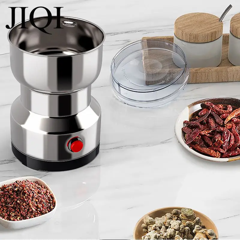 Multifunction 4-Leaf Blade Grinding Machine Electric coffee Grinder Cereals Nuts Beans Spices Grains Stainless steel Crusher US