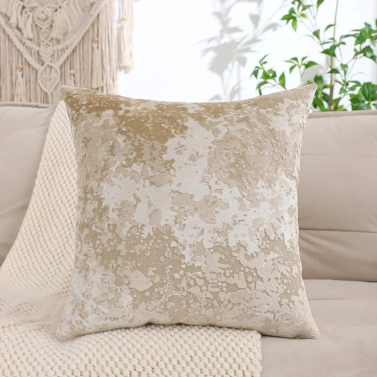 1 PC Vintage Jacquard Velvet Throw Pillow Cover Living Room Decoration