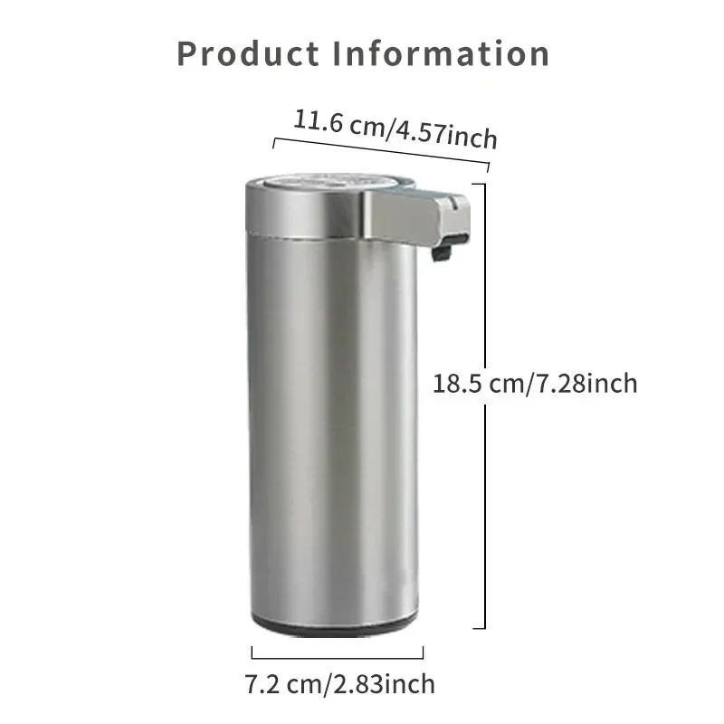 Intelligent automatic sensing 304 stainless steel soap dispenser,Kitchen Soap Machine Automatic Sensor Out of Hand Sanitizer Sma