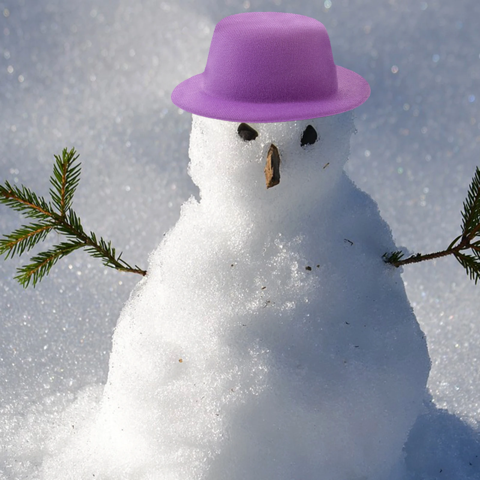 4Pcs Mini Snowman Hats Tiny Hats for Crafts Exquisite Details Stable Quality Materials Tiny Hat Mini Hat Supplies