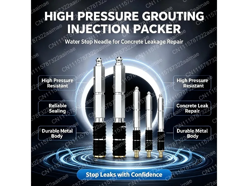High Pressure Grouting Injection Packer 100pcs Grout Packers Nozzle for Concrete Crack Repair