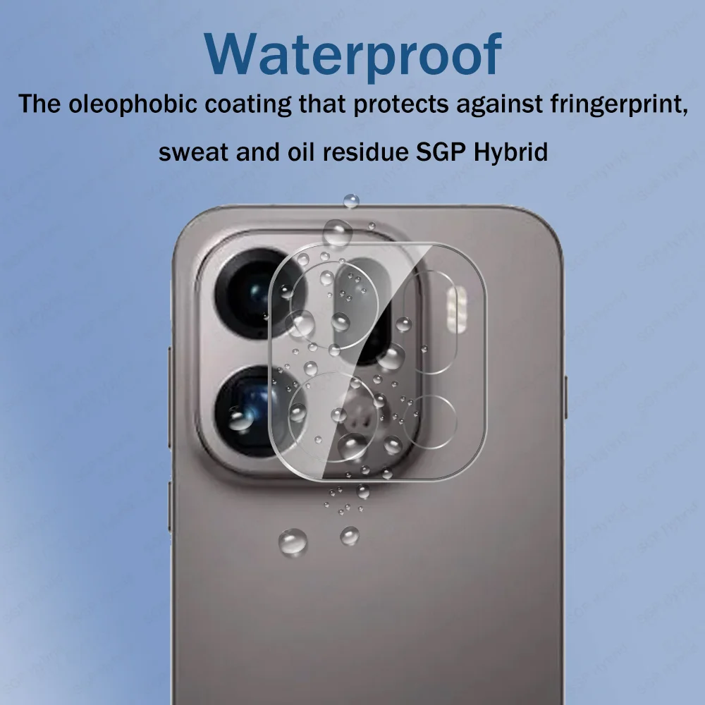 OPPO Find X9 Pro용 3D 클리어 카메라 글래스 프로텍터 2개, FindX9, FindX9Pro, X9Pro 5G 글로벌 HD 후면 렌즈 케이스 커버 필름 범퍼