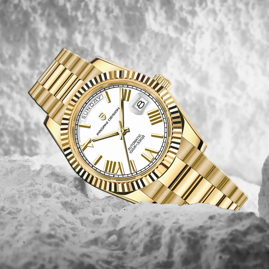 

PAGANI DESIGN New Week Calendar Type Man watch ST16 Movt Waterproof Mechanical Watch 316L All Steel Luxury Luminous Men watch