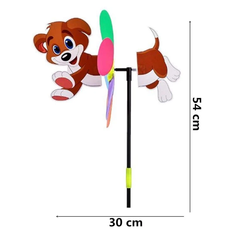 5-teilige Windmühlen, bunter Windspiel, 3D-Tier-Windrad, Gartendekoration für den Außenbereich, Hof, Rasen, Terrasse, Dekoration und Party