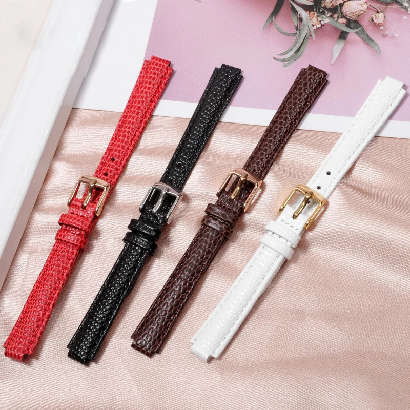 Watch Strap Genuine Leather Convex Mouth For Sheen Casio SHE-3034gl SHE-4029 Women's Leather Bracelet 12mm*8mm 16mm*10mm