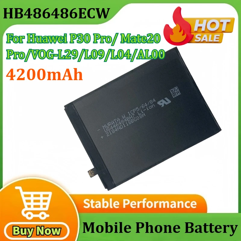 

HB486486ECW 4200mAh for Huawei P30 Pro/ Mate20 Pro/VOG-L29/L09/L04/AL00 Replacement Mobile Phone Batteries with Tools