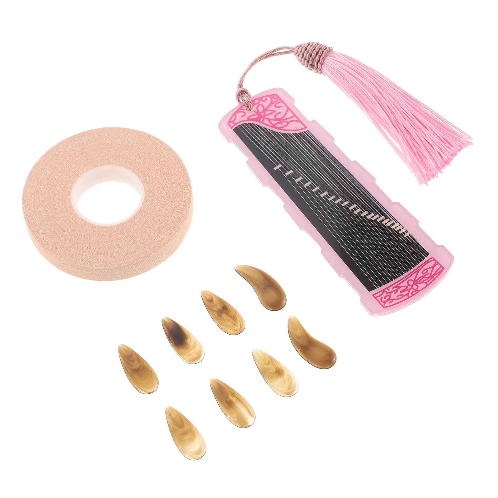 

Guzheng Nail Set Picks Case Thumb Kit Stringed Instrument Convenient Storage Natural Aesthetic Easy Replacement Comfortable Fit