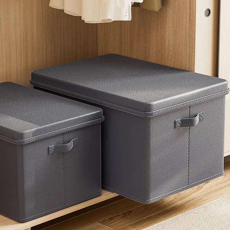 Caixa Organizadora de Roupas de Grande Capacidade para Uso Doméstico, em Tecido Não Tecido, Dobrável para Calças, Cesto Organ...