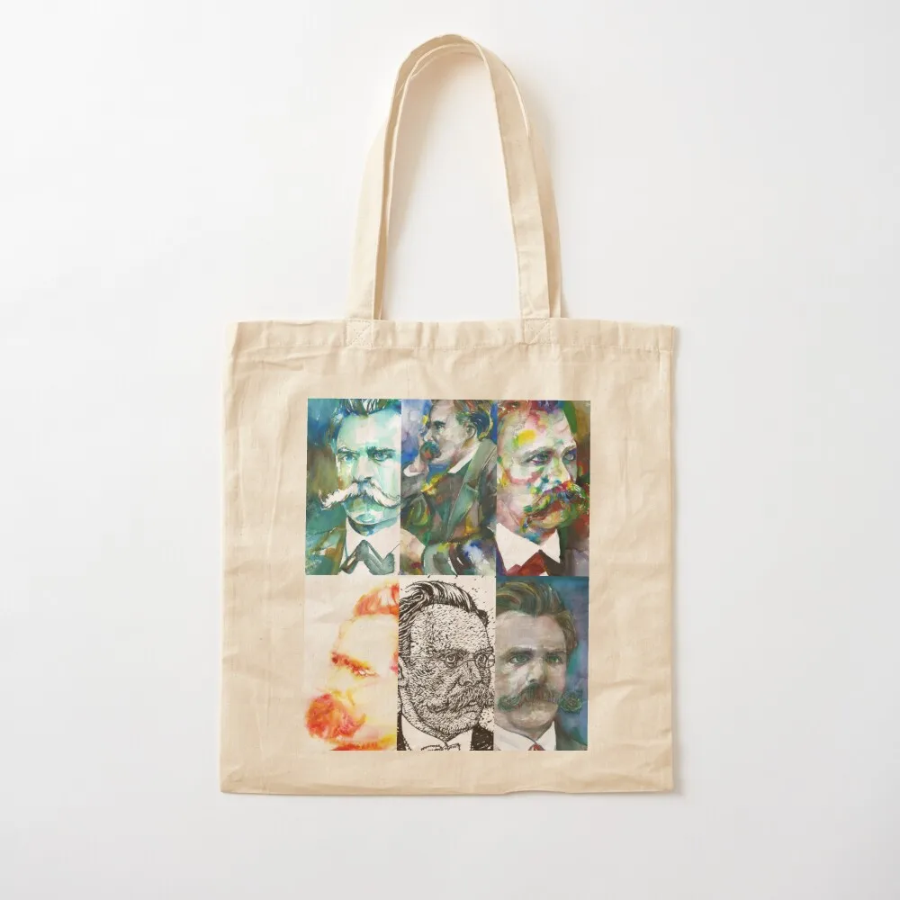 SIX TIMES FRIEDRICH NIETZSCHE Tote Bag Women's beach bags Handbags Canvas stote bag Custom bag