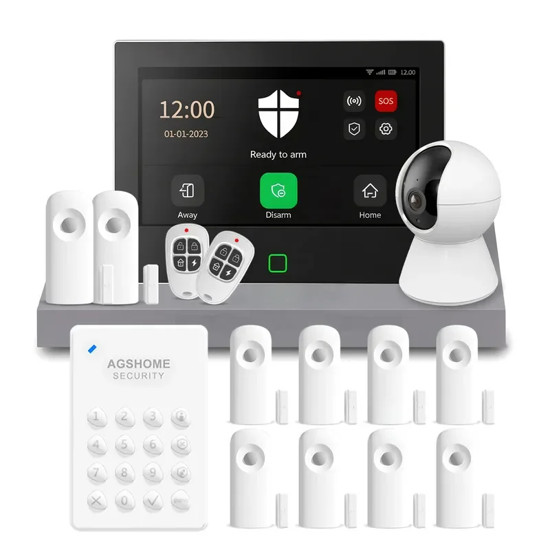 Wireless Home Security Alarm System Kit DIY Smart Burglar Alarm with App Control Extensible Security System