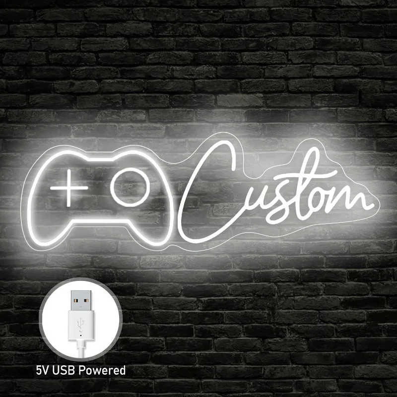 

Game Zone Neon Sign Custom Neon Signs Game Room Decor USB Led Light for Dorm Room Decoration Home Wall Decor Personalized Gift