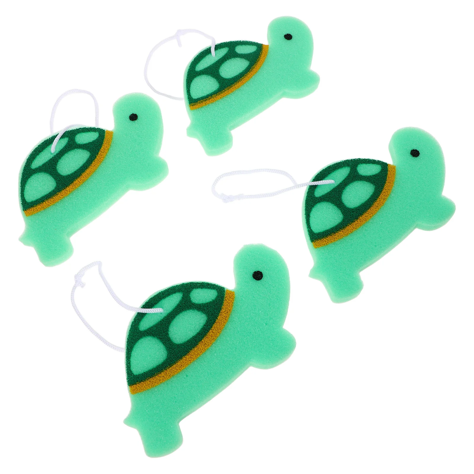 Jouets de bain tortue adorables, brosse éponge douce pour nouveau-né, épurateur de nettoyage multifonctionnel, lavage du corps, éponges de dessin animé, 4 pièces