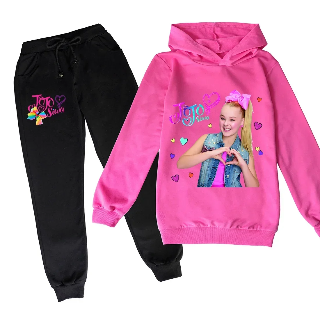 Kids Baby Clothes Hoodies Sweatshirts Spring Autumn JOJO Siwa Top Leggings Pants Hoodes T Shirt Girls Cosplay Costume Tracksuit