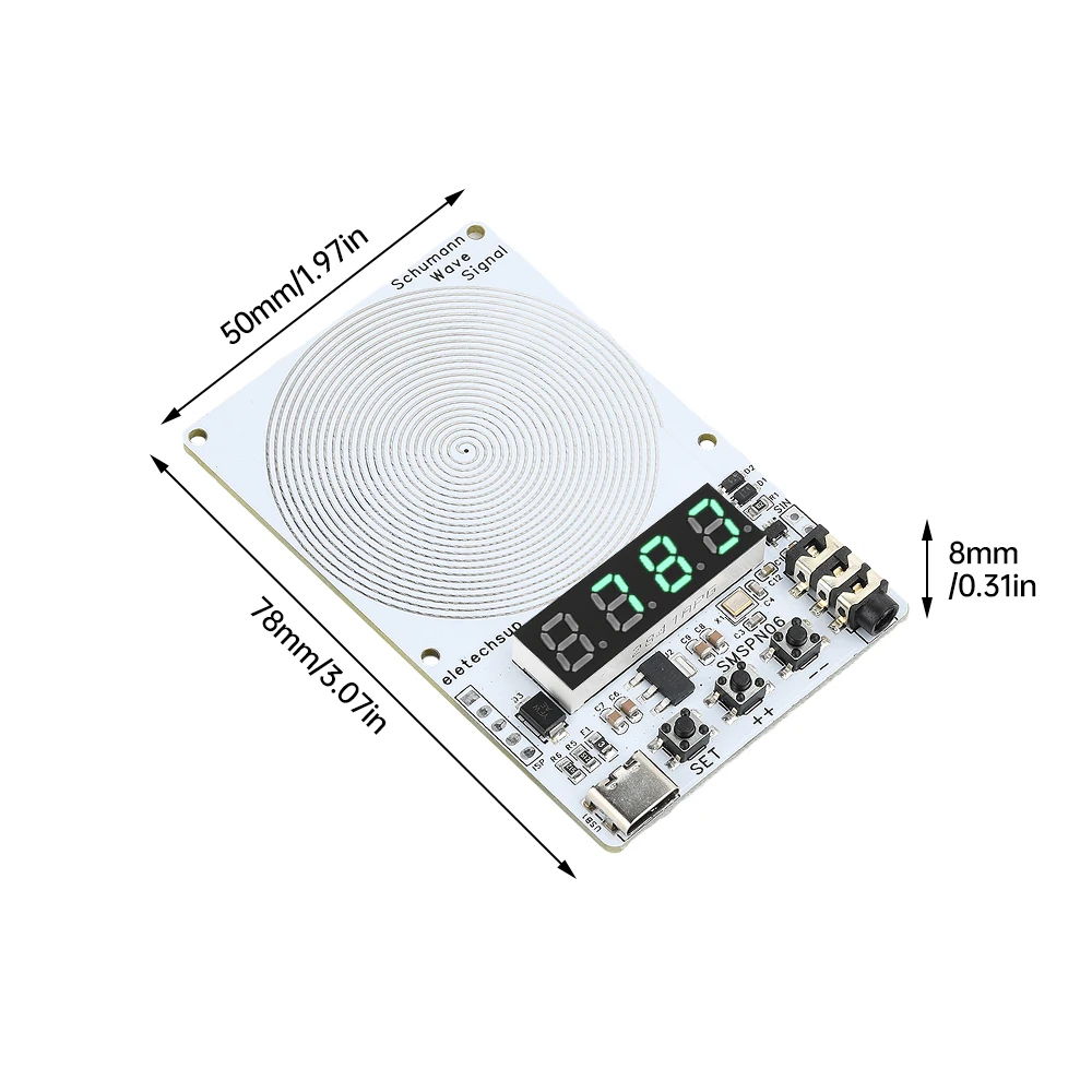 사인파 조절식 슈만파 발생기, 신호 발생기, 지구 심장 박동 신호 부스터, 0.01Hz ~ 9999Hz, SMSPN06 녹색 디스플레이