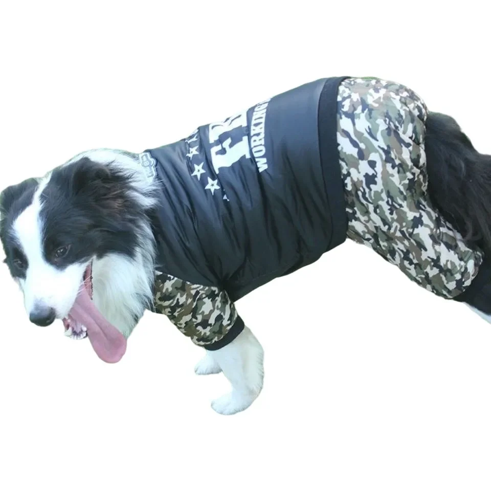 Large Dog Clothes Jumpsuit Winter Big Dog Coat Jacket Welsh Corgi Border Collie Samoyed Husky Labrador Golden Retriever Clothing