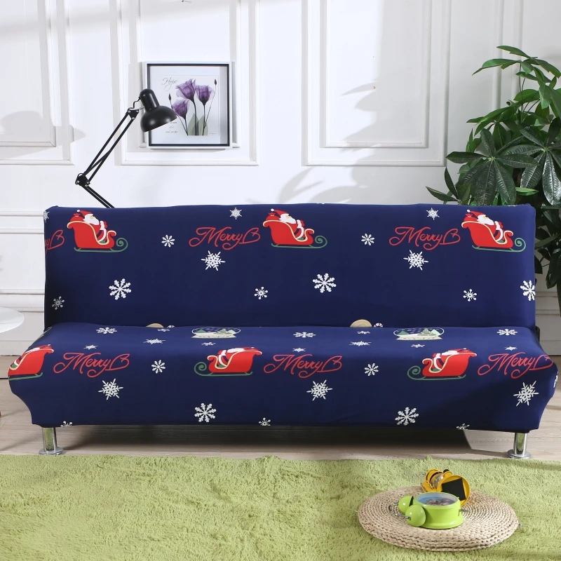 

Anti-fouling household folding sofa bed cover, armless sofa cover, printed sofa bed cover for household living room use