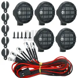 4/5/6pcs/set Led Spotlight Roof Light Lampshade For 1/10 Rc Crawler Car Axial Scx10 Ii Yikong Arrma Rc Car Parts