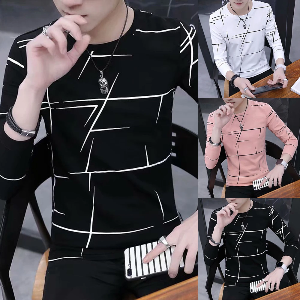 Blusa para hombre, camiseta informal a la moda de alta calidad con estampado de masa, Top musculoso, jersey de poliéster, ropa ajustada de primavera