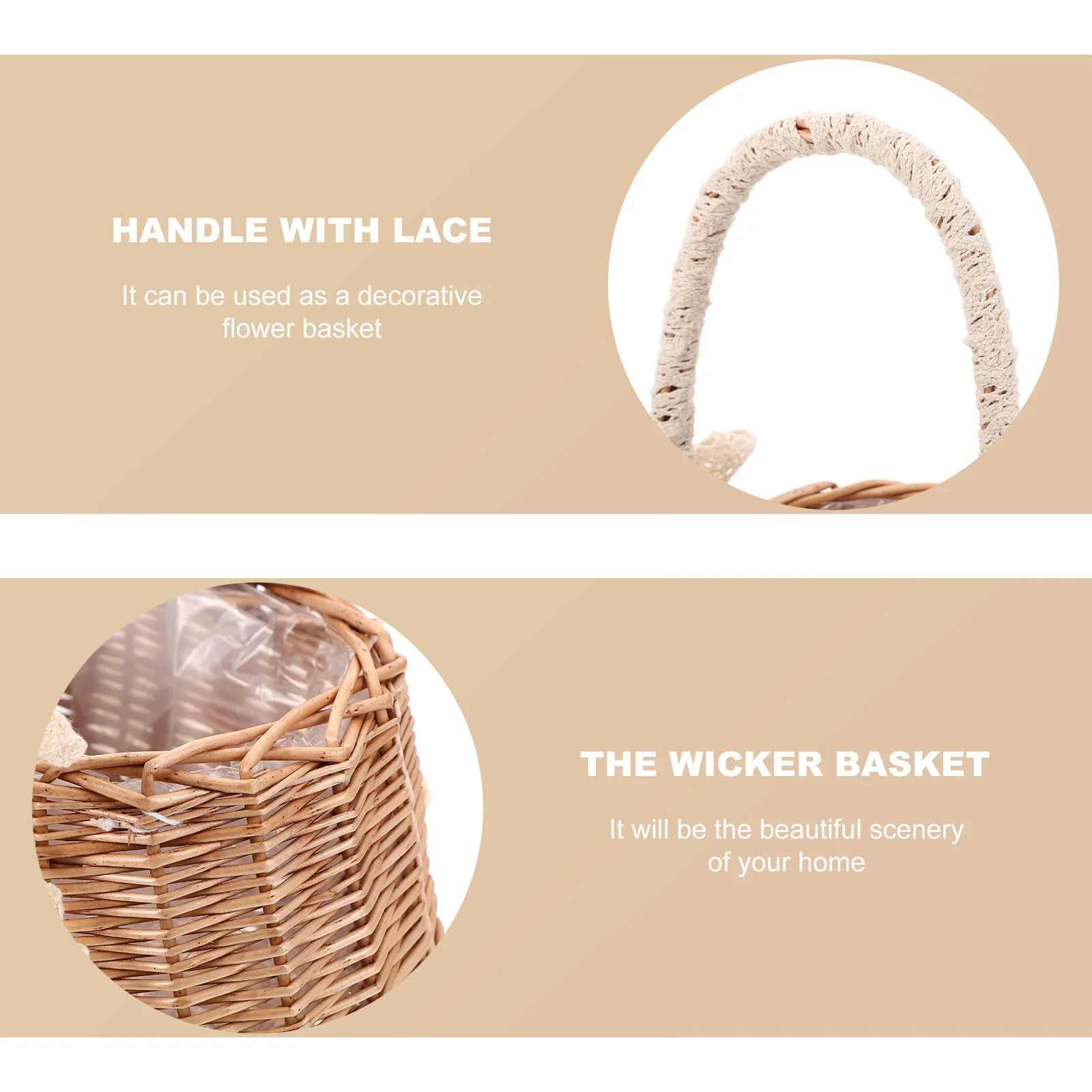 

Flower Basket Wedding Party Favor Handheld Container Small Petal Baskets for Handwoven Decor