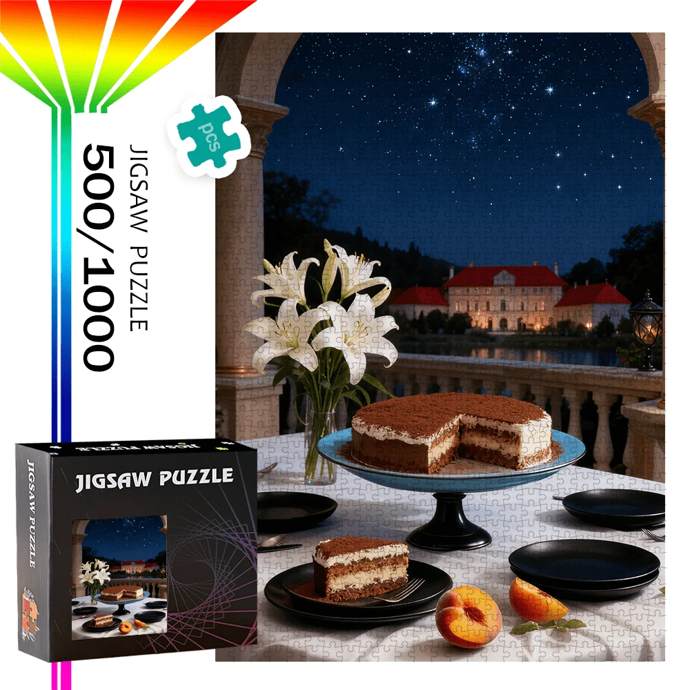 500pcs/1000pcs Starry Sky Jigsaw Puzzle | Portable Cardboard Puzzle Game for Birthday, Halloween, Christmas, Thanksgiving, Eas