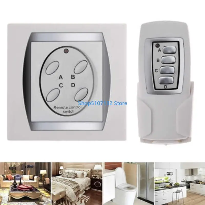 87HD 4-Channel 50M Remote Control Switch Power Digital Wireless ON/ OFF Wireless Remote Controller Radio Switch RemoteDurable