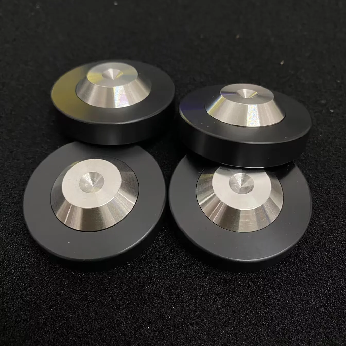 49*13MM Speaker Spike Pads Floor Protectors AMP DAC CD Spike Base Pad Black Color Isolation Feet Improve Sound