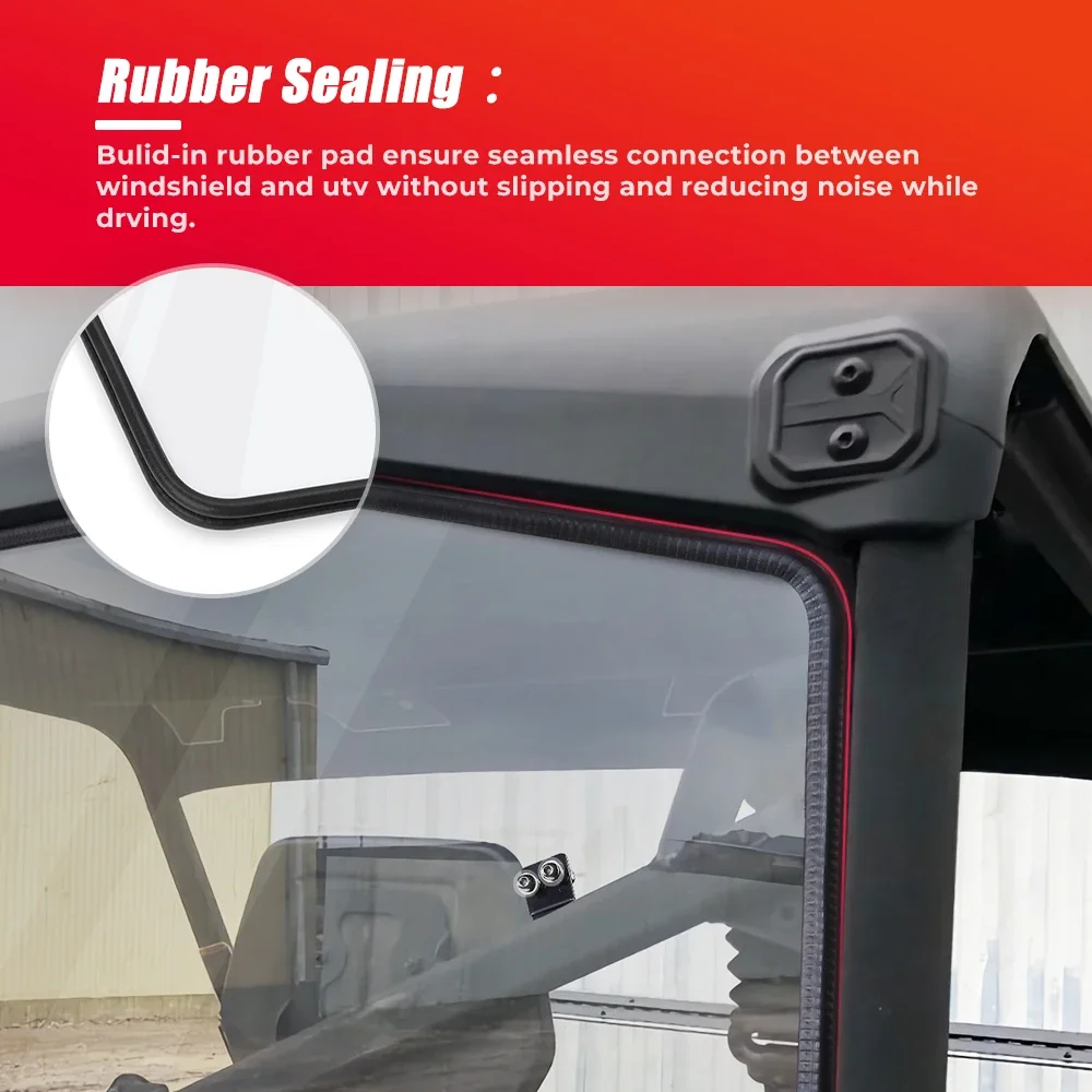 Transparente Heckscheibe, Windstaubschutz, Geräuschreduzierung, klare Windschutzscheibe für Can-Am Defender HD 5, 7, 8, 9, 10, MAX 2016–2024