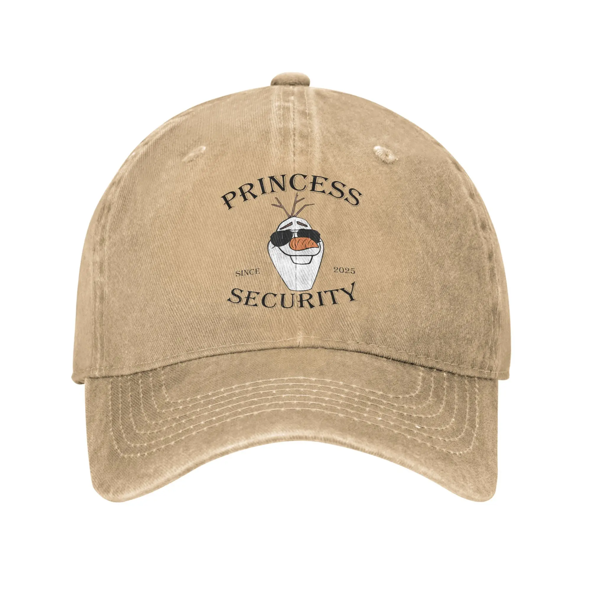 

Frozen Olaf Since 2025 Princess Security Baseball Caps Casual Distressed Washed Cartoon Sun Cap Unisex Outdoor Unstructured Hats