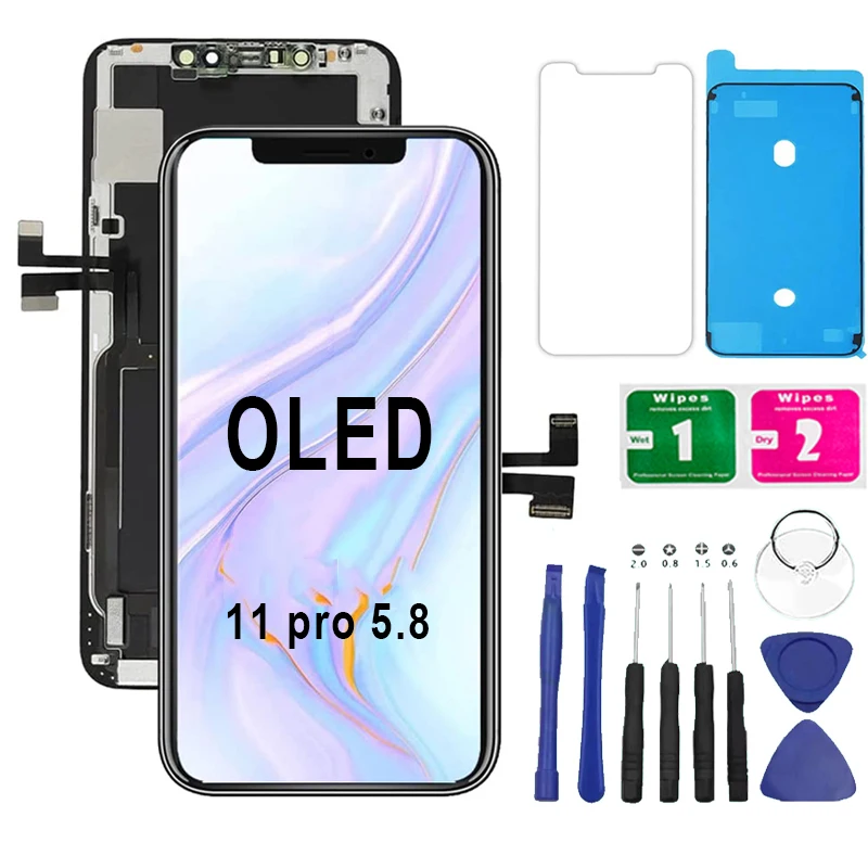 Boutique OLED For iphone11 Pro LCD Display Touch Screen Digitizer Assembly For iPhone11 Pro 11Promax OLED 3D Touch Replacement