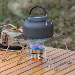 Outdoor Stainless Steel Stove Holder Camping Portable Folding Barbecue Rack Grill Supplies Lighter Steel Brazier Stand 3 Pcs
