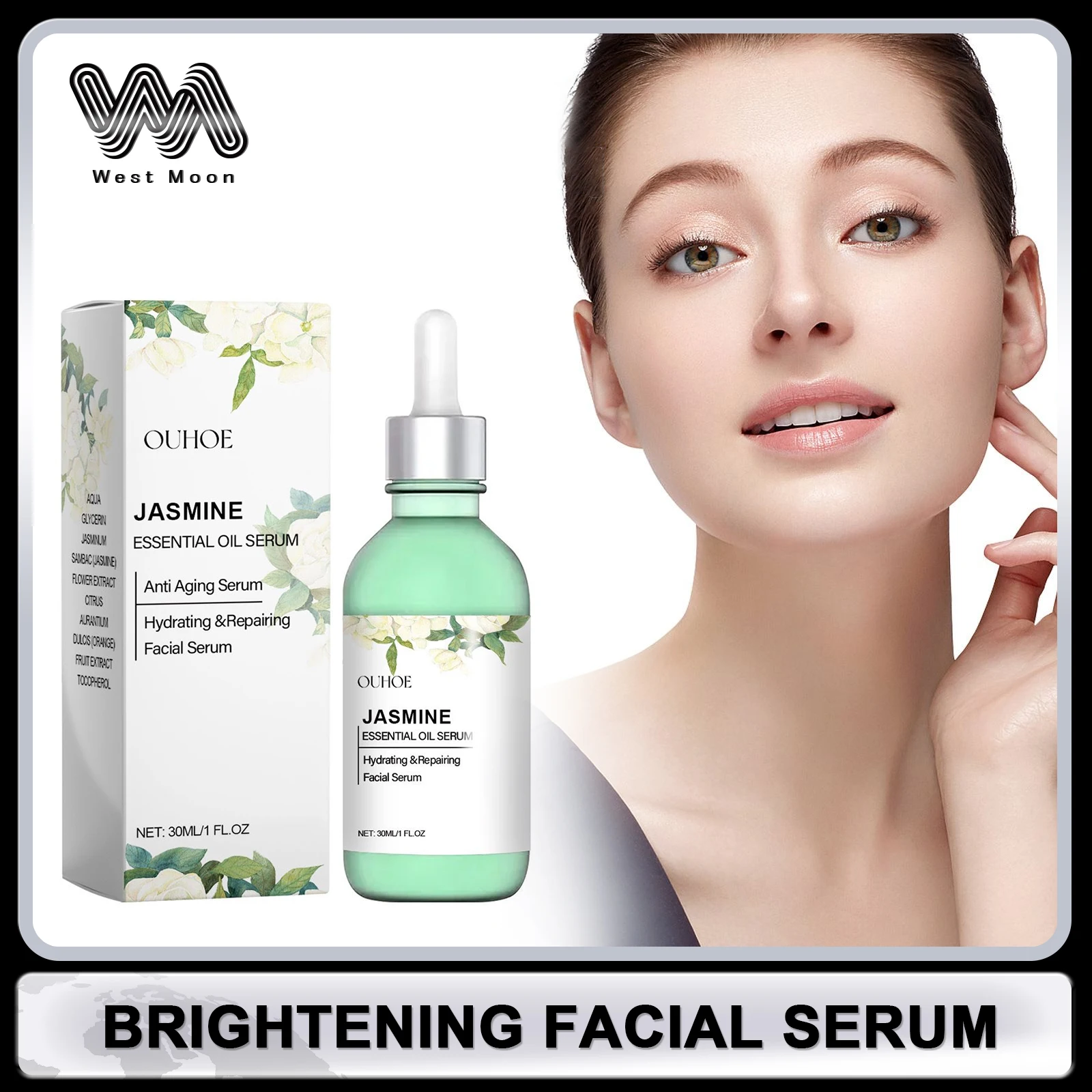 Brightening Facial Serum Moisturizing Skin Firming Nourish Face Lighten Skin Fade Fine Lines Shrink Pores Skincare Face Essence