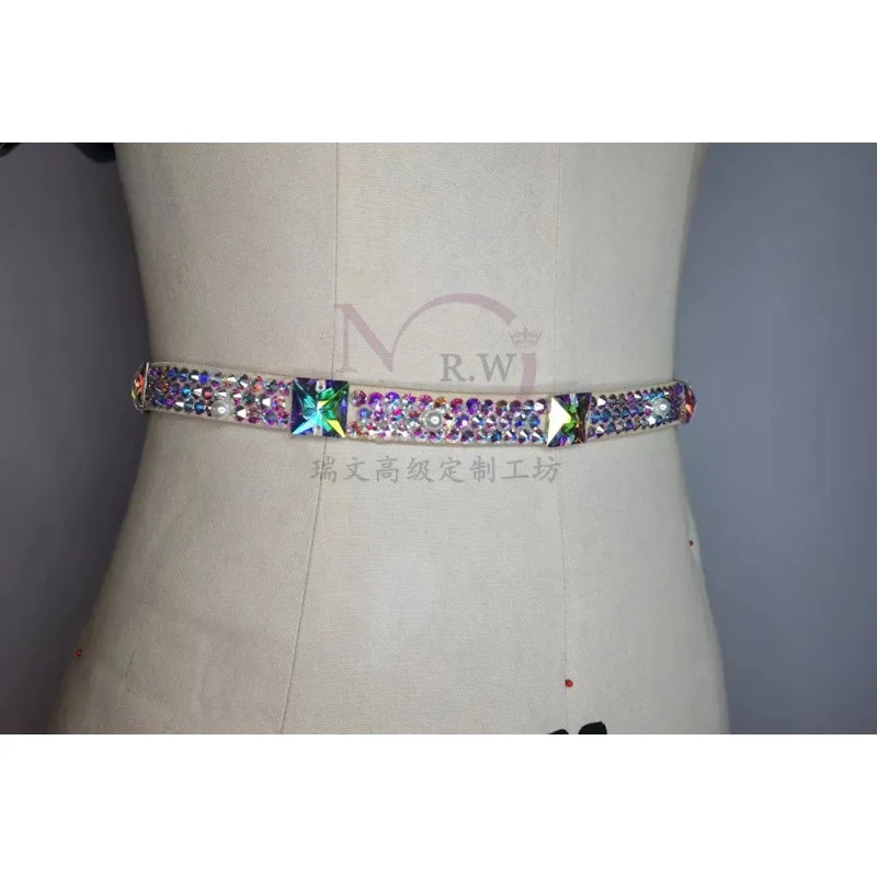 Customized Belly Dancewear Oriental Dance Waist Chain Full K9 Diamond Waist Chain Accessories Daily Performance Single Item YL02