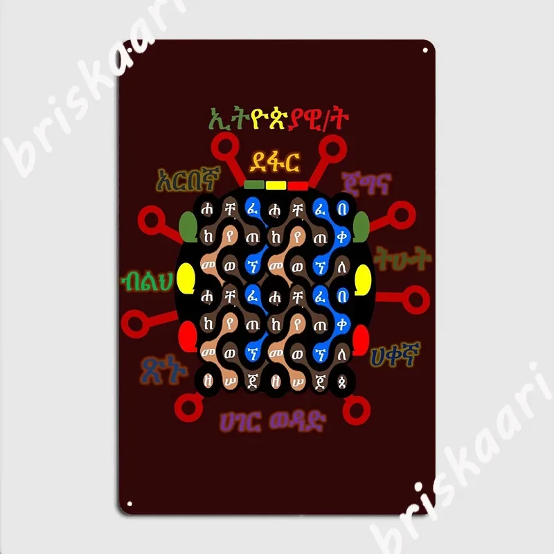 Ethiopian Dress Clothes Geez Alphabet Habesha Metal Plaque Poster   Customize Club Bar pub   Wall Decor  Tin sign Poster