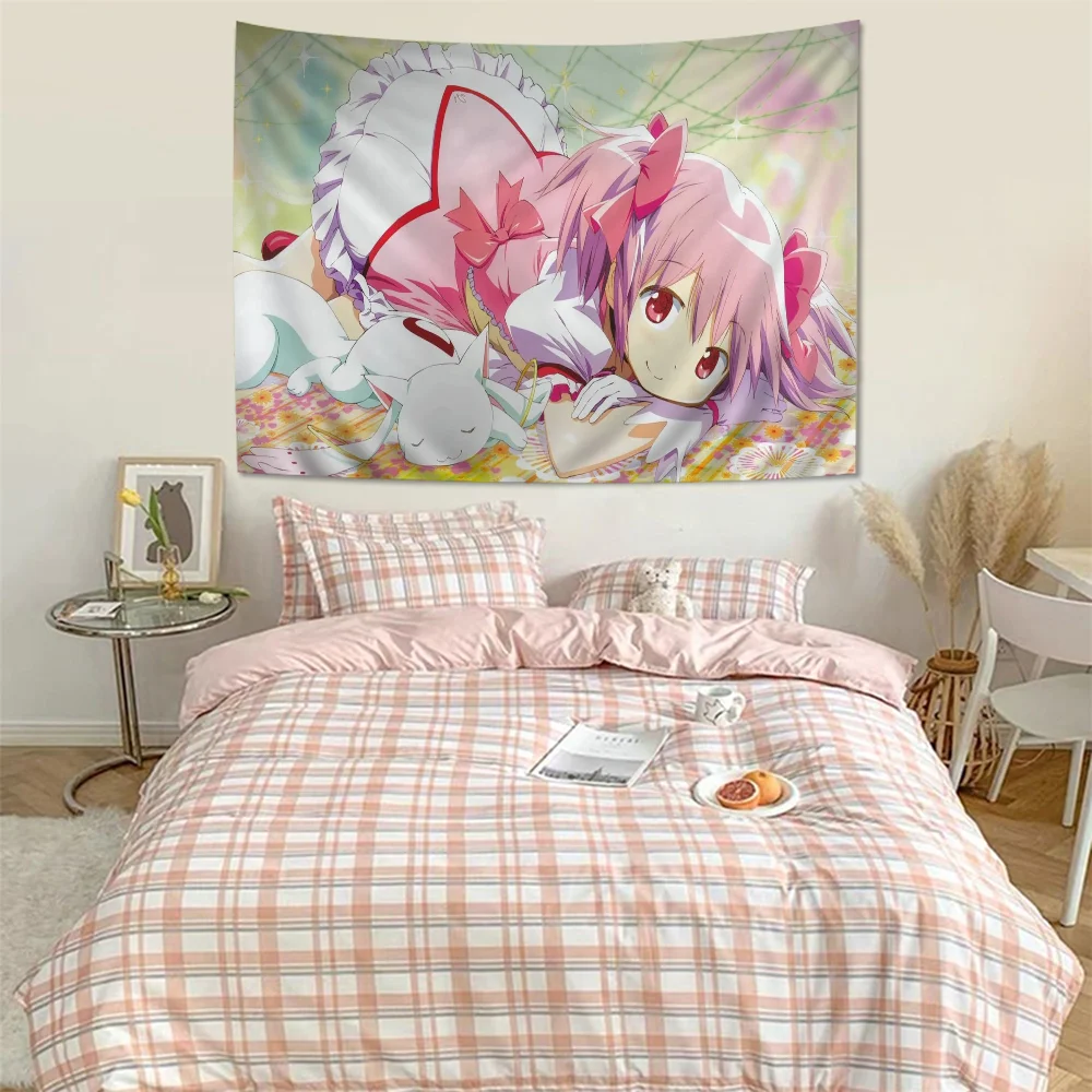 Puella Magi Madoka Magica Hanging Bohemian Tapestry Indian Buddha Wall Decoration Witchcraft Bohemian Hippie Cheap Hippie Wall