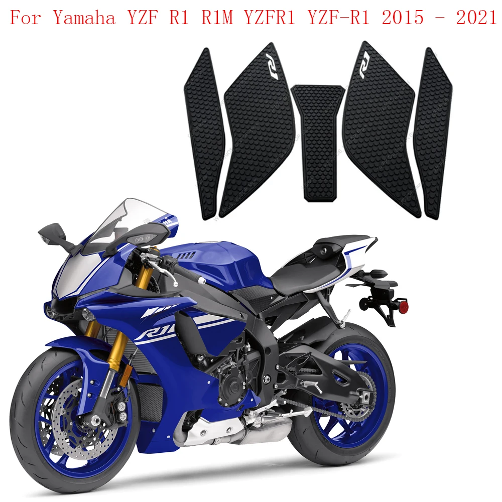 

Motorcycle Side Fuel Tank Pads Protector Stickers Knee Grip Traction Pad For Yamaha YZF R1 R1M YZFR1 YZF-R1 2015 - 2021