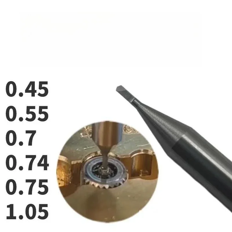Watch take off the handle head tool, head bottom cover sliding wire drilling drilling 0.7/0 flat drill
