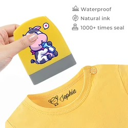 Sello de nombre personalizado para ropa para niños, sello de tela de etiqueta escolar, impermeable, no descolorido, etiquetas de nombre de juguete