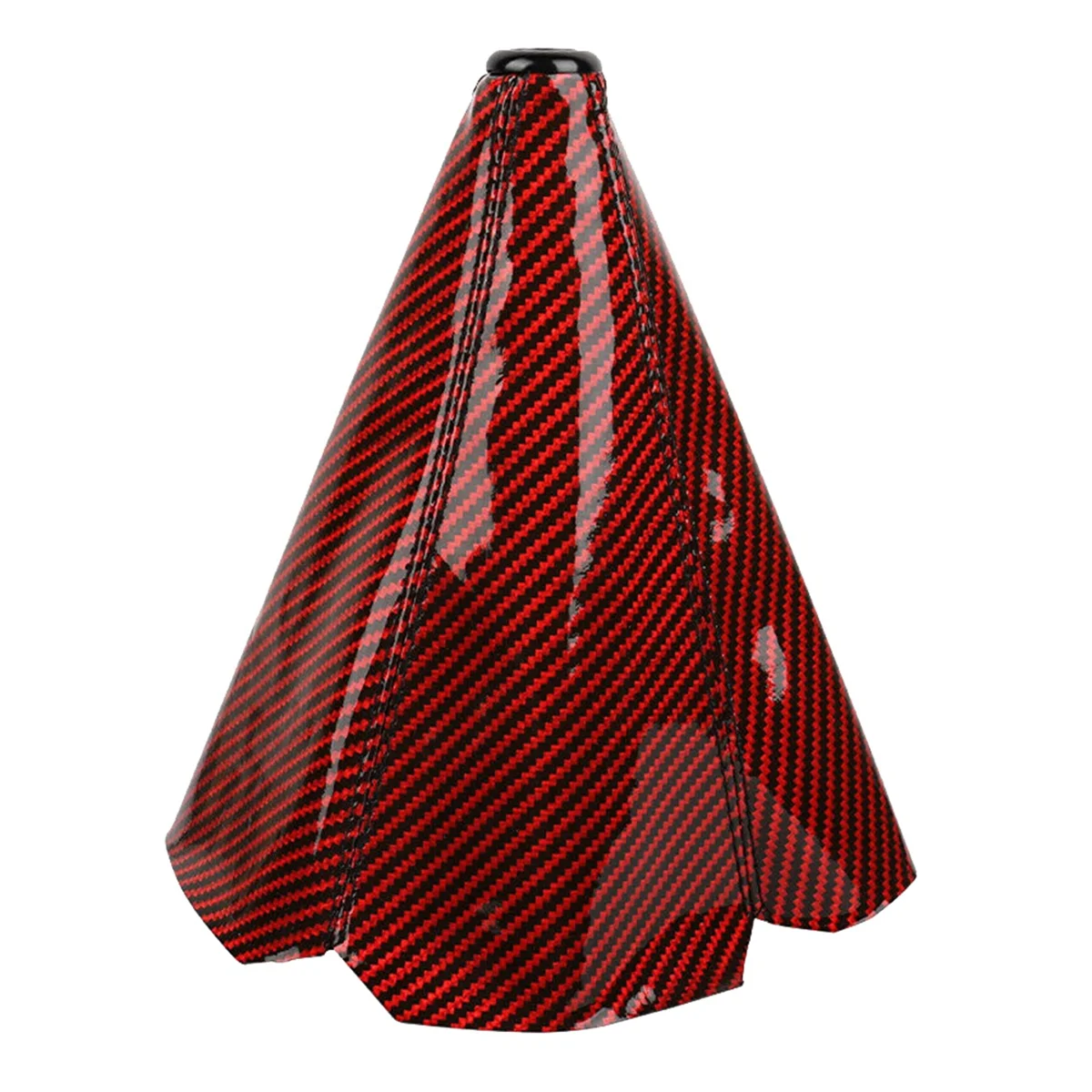 Carbon Fiber Red Shift Boot Stitch Cover For Gear Cover Shifter Shift Knob MT AT