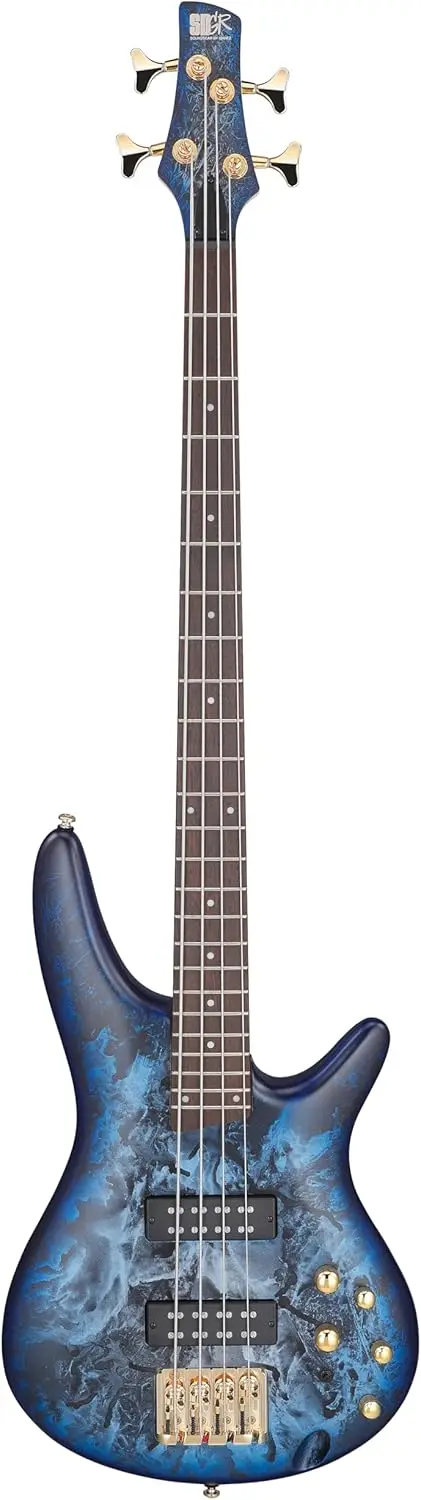 Electric Bass Guitar with 4 Strings - Frozen Matte Cosmic Blue Finish