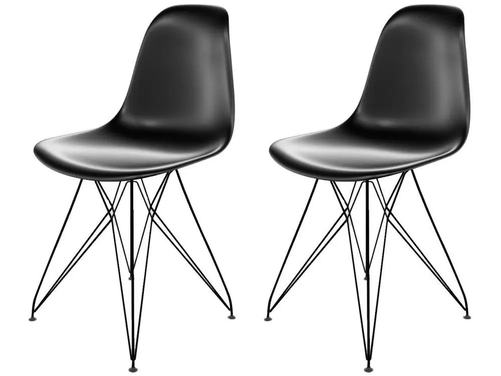 Eames Eiffel 2 Pieces Set Eames Eiffel Polypropylene Empium Chairs