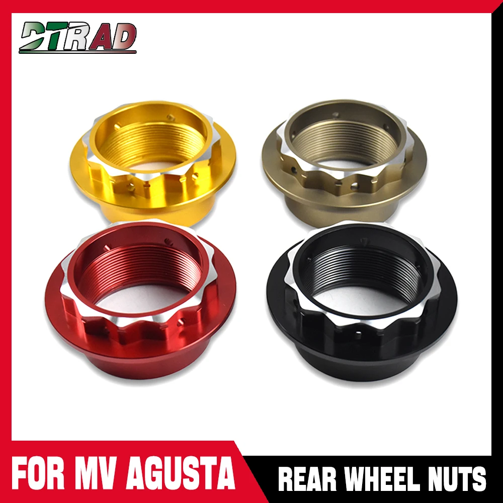 น็อตล้อหลังอะลูมิเนียม CNC สำหรับมอเตอร์ไซค์ MV Agusta Brutale 1000 F3 800 675 F4 1078 1090 RR RS RC Superveloce 800 อุปกรณ์ตกแต่งมอเตอร์ไซค์