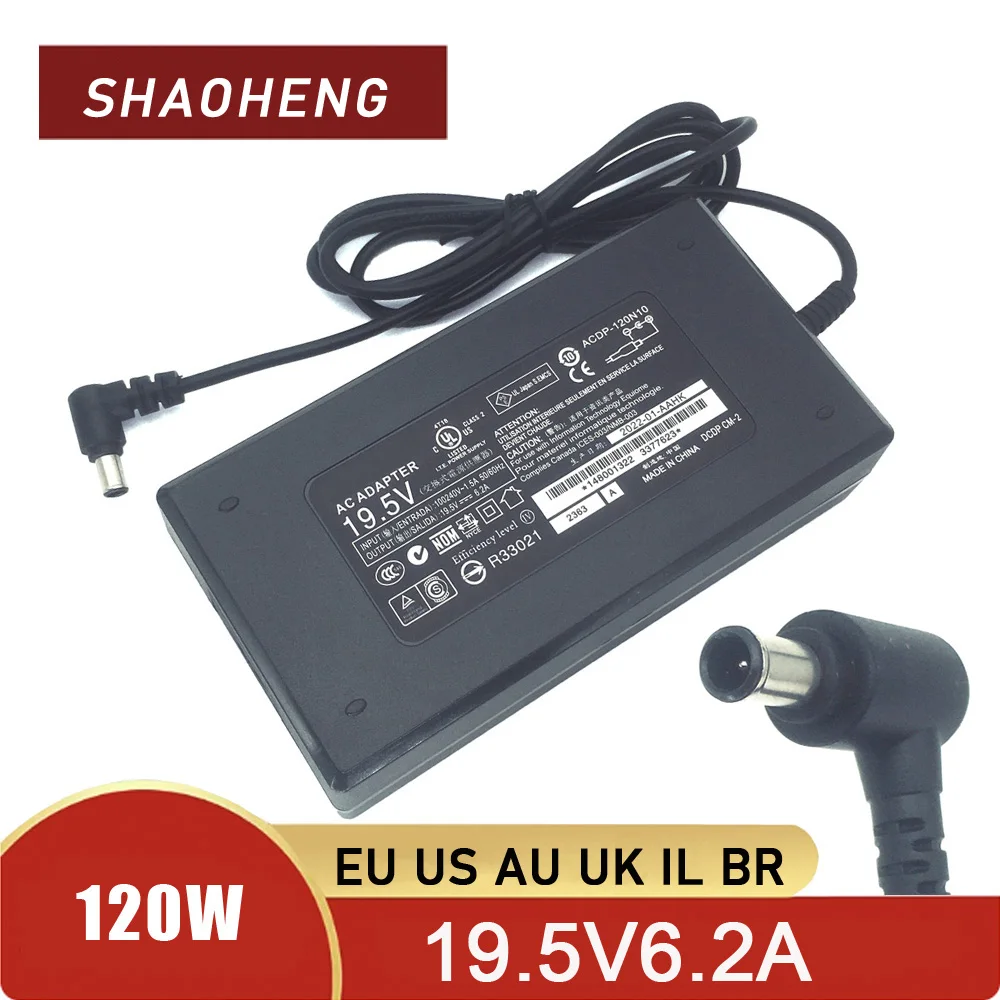 Adaptador AC Original 19.5V 6.2A 120W para TV Sony KDL 32 40 42 48 polegadas, Cabo de Fonte de Alimentação