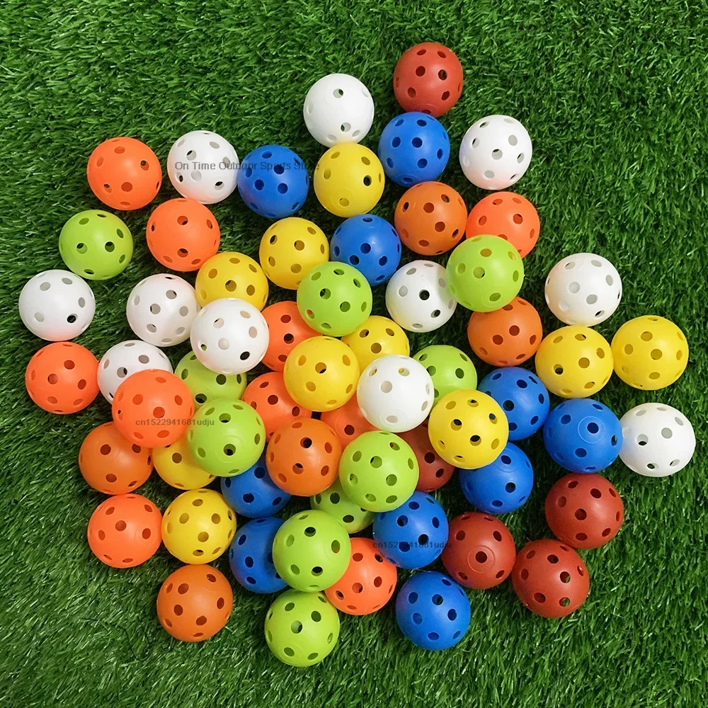 

1pc Random Golf Practice Ball Air Flow Hollow Plastic Golf Balls 41mm Value for Driving Range Backyard Outdoor Swing Training